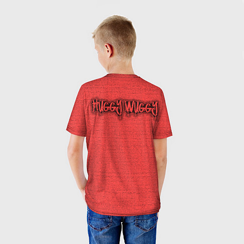 Детская футболка Хаги Ваги на красном фоне / 3D-принт – фото 4
