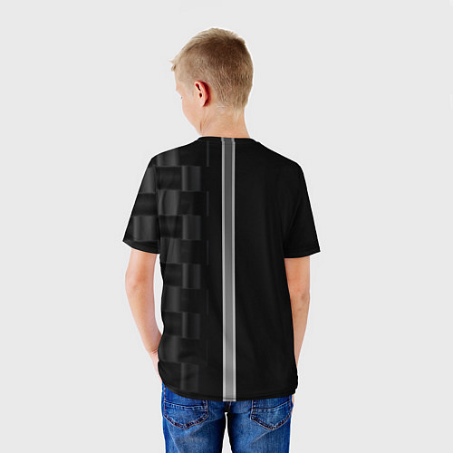Детская футболка Peugeot карбон абстракция / 3D-принт – фото 4
