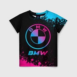 Футболка детская BMW - neon gradient, цвет: 3D-принт