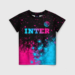 Детская футболка Inter - neon gradient: символ сверху