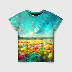 Детская футболка Бесконечное поле цветов