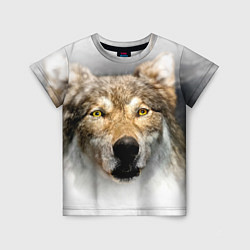 Детская футболка Волк: зима