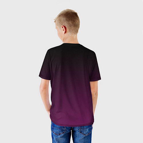 Детская футболка Светящийся неоновый лев / 3D-принт – фото 4