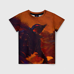 Детская футболка Берсерк Гатс Прорыв Через Огнь