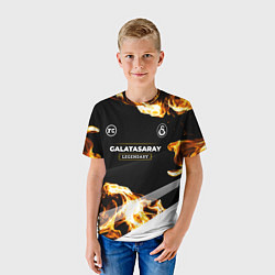 Футболка детская Galatasaray legendary sport fire, цвет: 3D-принт — фото 2