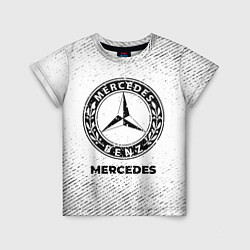 Детская футболка Mercedes с потертостями на светлом фоне