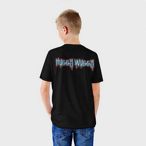 Детская футболка Хаги Ваги на чёрном фоне / 3D-принт – фото 4