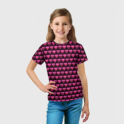 Футболка детская Poppy Playtime - Kissy Missy Pattern - Huggy Wuggy, цвет: 3D-принт — фото 2