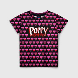 Футболка детская Poppy Playtime - Kissy Missy Pattern - Huggy Wuggy, цвет: 3D-принт