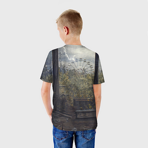 Детская футболка STALKER Смотрит На Колесо Обозрения / 3D-принт – фото 4