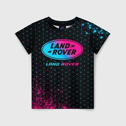 Детская футболка Land Rover - neon gradient