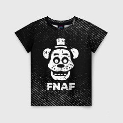 Детская футболка FNAF с потертостями на темном фоне