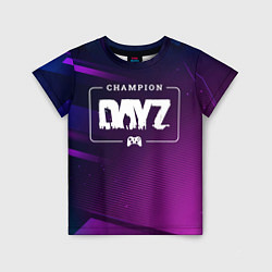 Детская футболка DayZ gaming champion: рамка с лого и джойстиком на