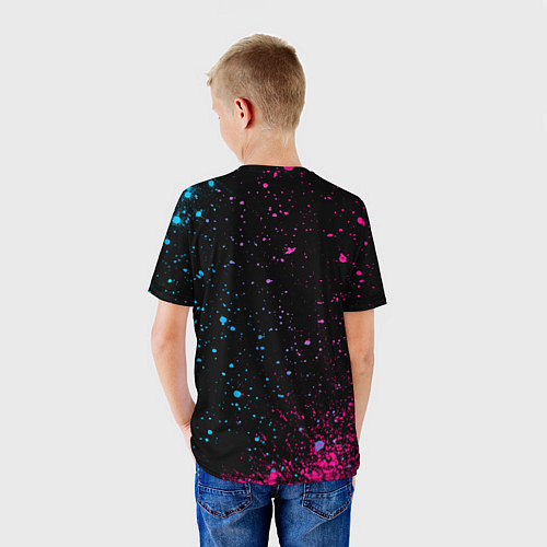 Детская футболка Free Fire - neon gradient / 3D-принт – фото 4
