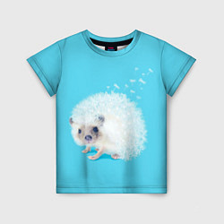 Футболка детская Белый ежик одуванчик, цвет: 3D-принт