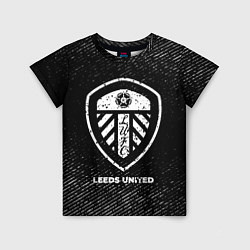 Детская футболка Leeds United с потертостями на темном фоне