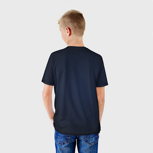 Детская футболка Roblox red - Роблокс полосатый логотип / 3D-принт – фото 4