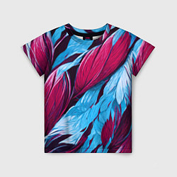 Детская футболка Яркие экзотические перья