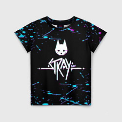 Детская футболка Stray - краска - neon