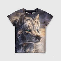 Детская футболка Старый мудрый волк