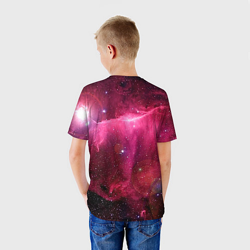 Детская футболка Рубиновая туманность / 3D-принт – фото 4