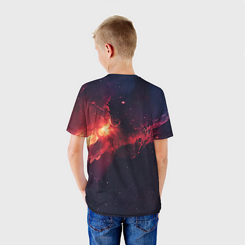 Детская футболка Космическое пламя / 3D-принт – фото 4