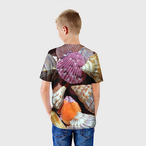 Детская футболка Композиция из океанских ракушек / 3D-принт – фото 4