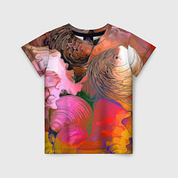 Детская футболка Стилизованная композиция из океанских ракушек