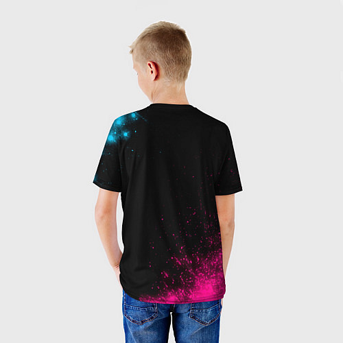 Детская футболка Half-Life - neon gradient / 3D-принт – фото 4