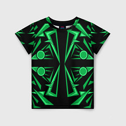 Детская футболка Геометрический узор зеленый geometric