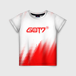 Детская футболка Got7 - красная абстракция