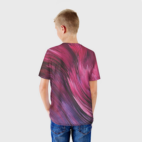 Детская футболка Текстура буря красок / 3D-принт – фото 4