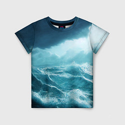 Детская футболка Буря в море