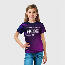 Футболка детская Heroes of Might and Magic gaming champion: рамка с, цвет: 3D-принт — фото 2