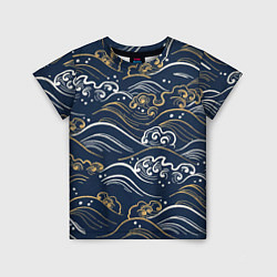 Детская футболка Японский узор волны