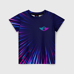 Детская футболка Mini neon speed lines