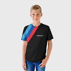 Футболка детская BMW Motosport - Три линии, цвет: 3D-принт — фото 2