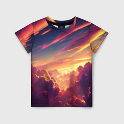 Детская футболка Закатное солнце в облаках
