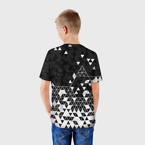 Детская футболка Геометрические грани / 3D-принт – фото 4