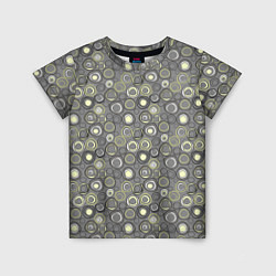 Детская футболка Серый абстрактный узор ретро с кольцами