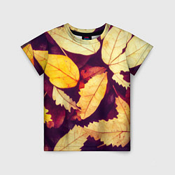 Детская футболка Осенняя листва узор