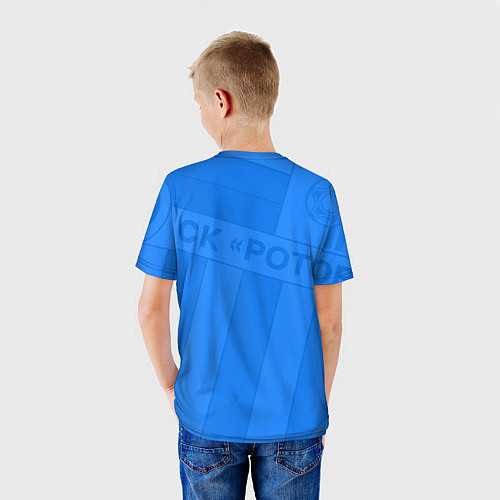 Детская футболка ФК Ротор - Волгоград - Большой логотип / 3D-принт – фото 4