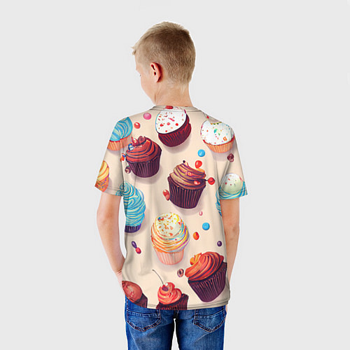 Детская футболка Капкейки на разный вкус / 3D-принт – фото 4