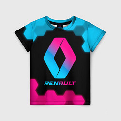 Детская футболка Renault - neon gradient