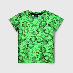 Детская футболка Ярко-зеленый неоновый абстрактный узор