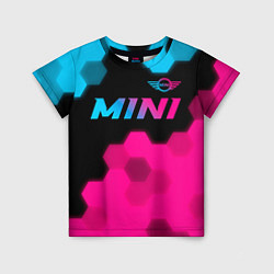 Детская футболка Mini - neon gradient: символ сверху