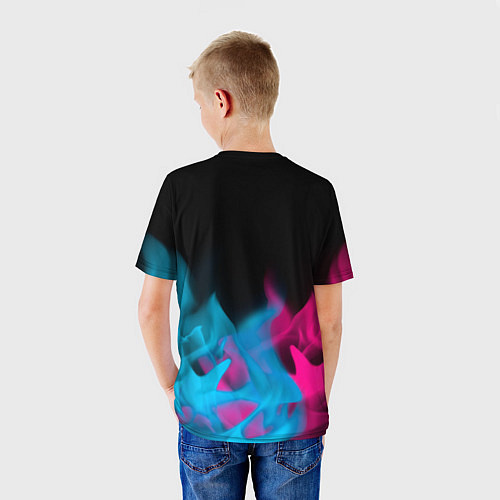 Детская футболка Destiny - neon gradient: символ сверху / 3D-принт – фото 4