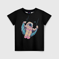 Детская футболка Астронавт качается на луне