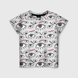 Детская футболка Глаз с ресницами поп арт