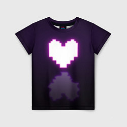 Детская футболка Undertale heart neon